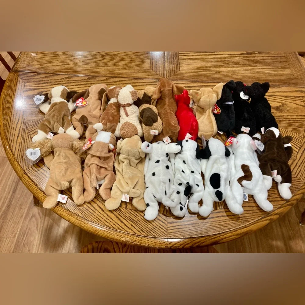 19 Ty dog beanie babies